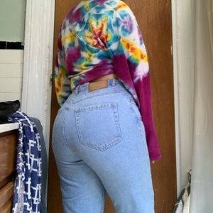 Zara trafaluc demin mom jean light wash